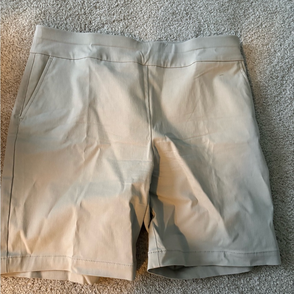 Beige Casual Shorts